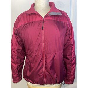 Cabela’s Women Raspberry Pink Fleece Line Full Zip Jacket Sz M Polartec Classic